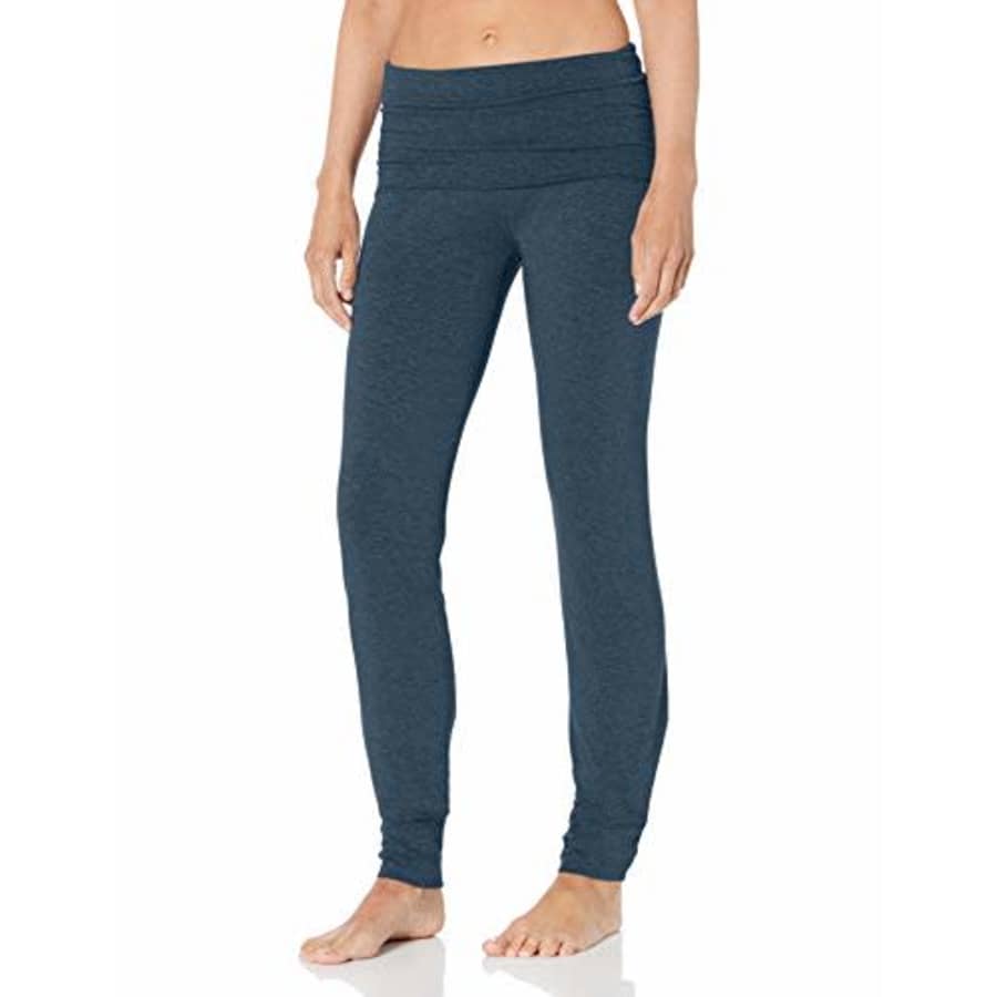 Splendid Women's Studio Activewear Fitness Workout Convertible Bottom Pants, Moonlight Blue Marled, for $19