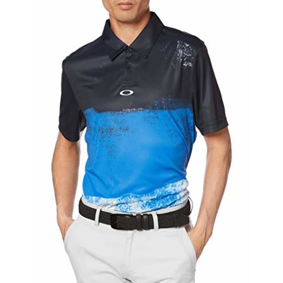 Oakley Men's Color Block Shade Polo, Uniform Blue, XS for $39