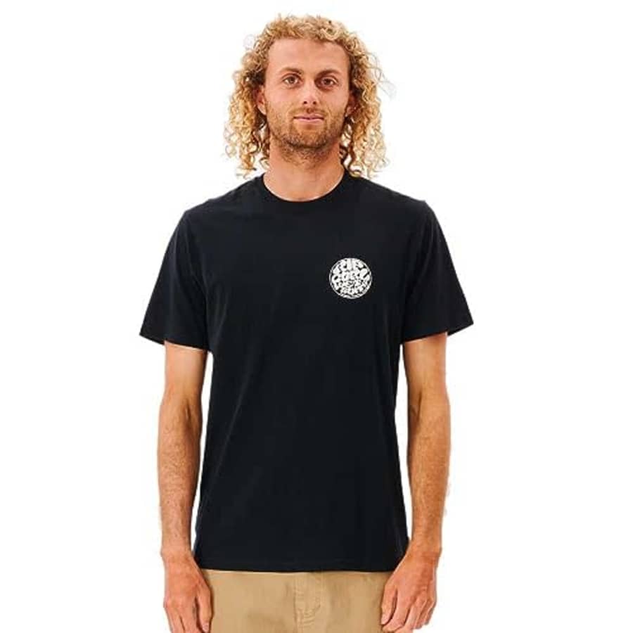 Rip Curl Men's Wettie Icon T-Shirt, Black 243 for $21