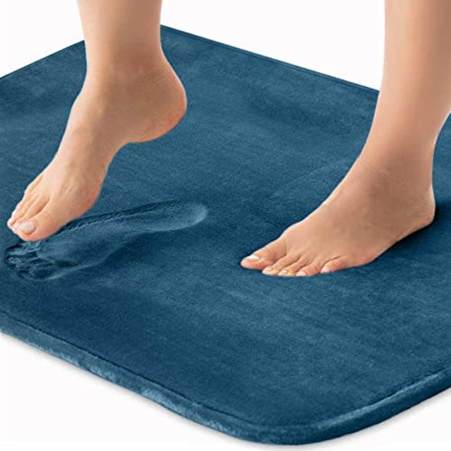 Gorilla Grip Thick Memory Foam Bath Rug, Soft Absorbent Luxury Mats, 36x24, Plush Velvet Topside, for $41