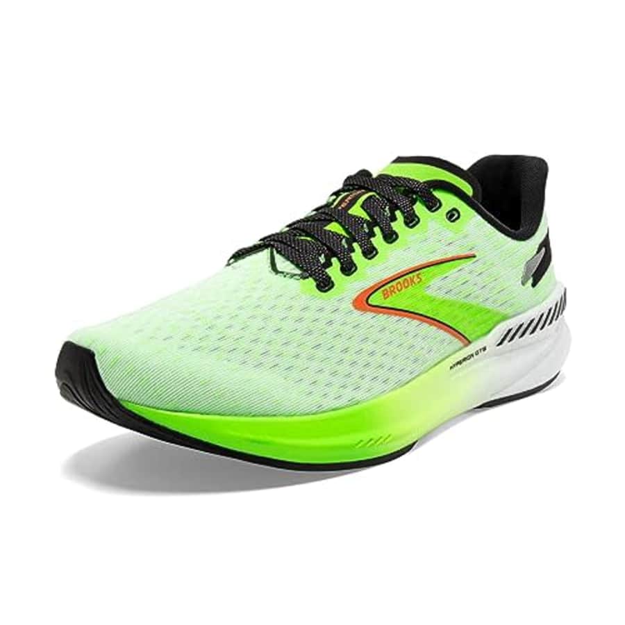 Brooks Mens Hyperion GTS Supportive Running Shoe - Green Gecko/Red Orange/White - 10 Medium for $100 Brooks Mens Hyperion GTS Supportive Running Shoe - Green Gecko/Red Orange/White - 10 Medium for $100