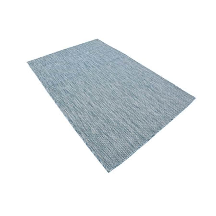 Unique Loom Outdoor Solid Collection Casual Transitional Indoor and Outdoor Flatweave Aquamarine for $36