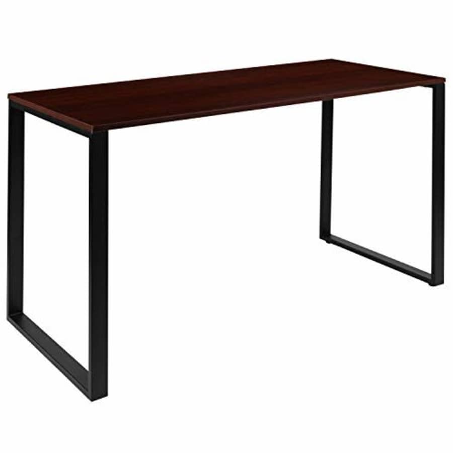 Flash Furniture Commercial Grade Industrial Style Office Desk - 55" Length (Mahogany) for $153