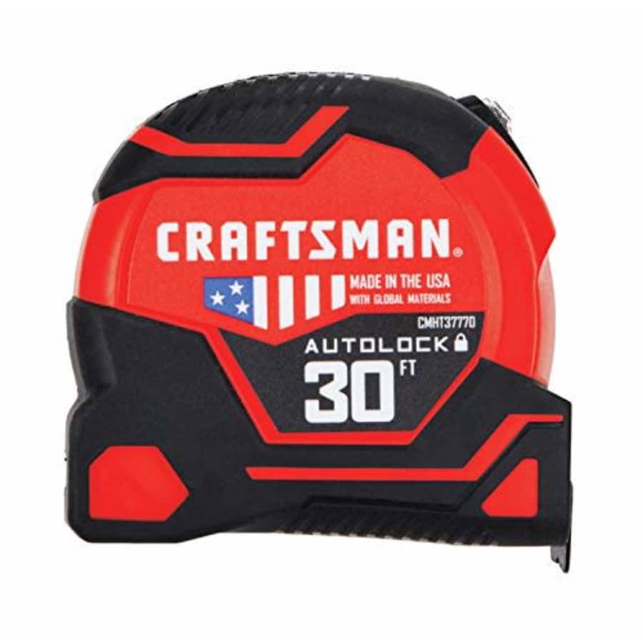 CRAFTSMAN Tape Measure, AUTOLOCK, 30-Foot (CMHT37770S) for $29