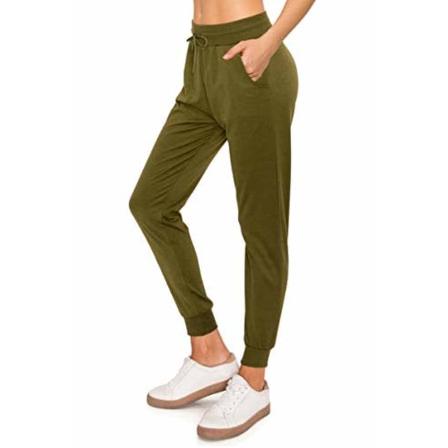 ALWAYS Women's Activewear Jogger Sweatpants- Solid Basic Workout Gym Comfortable Lounge Track Pants for $17