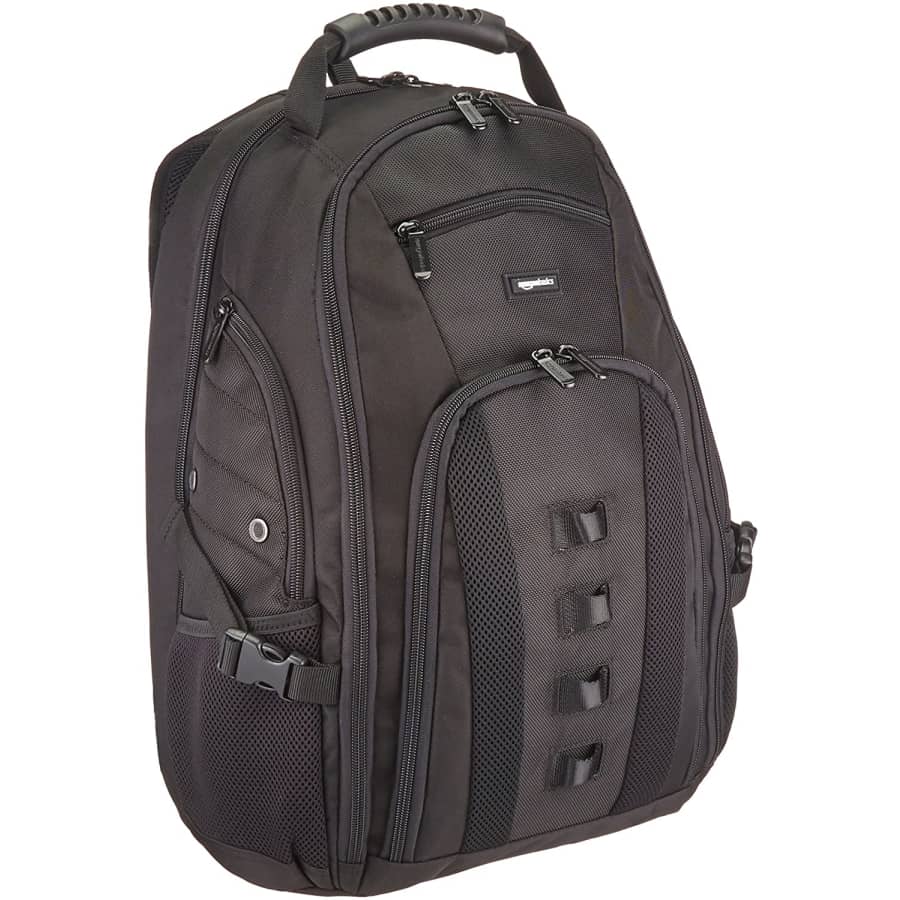 AmazonBasics Travel 17" Laptop Backpack for $26