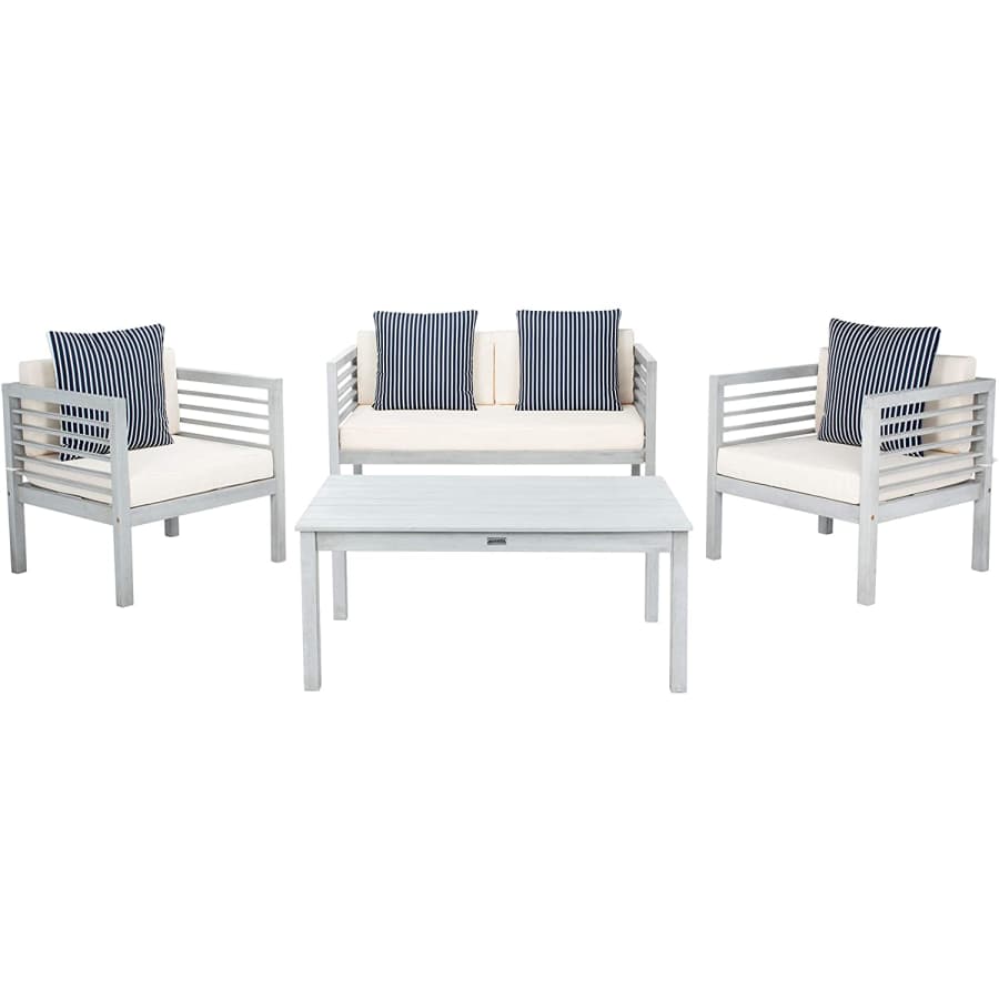 Safavieh Outdoor Collection Alda 4-Piece Conversation Patio Set for $506