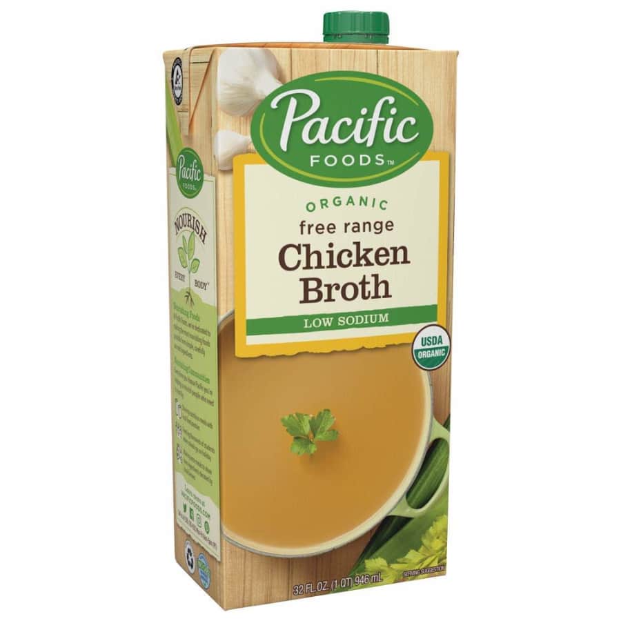 Pacific Foods Organic Free Range Chicken Broth 32-oz. 12-Pack for $16 via Sub & Save Pacific Foods Organic Free Range Chicken Broth 32-oz. 12-Pack for $16 via Sub & Save