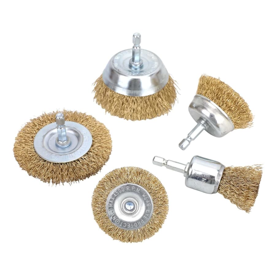 Amazon Basics 5-Piece Wire Brush Set with 1/4" Hex Shank for $7 Amazon Basics 5-Piece Wire Brush Set with 1/4" Hex Shank for $7