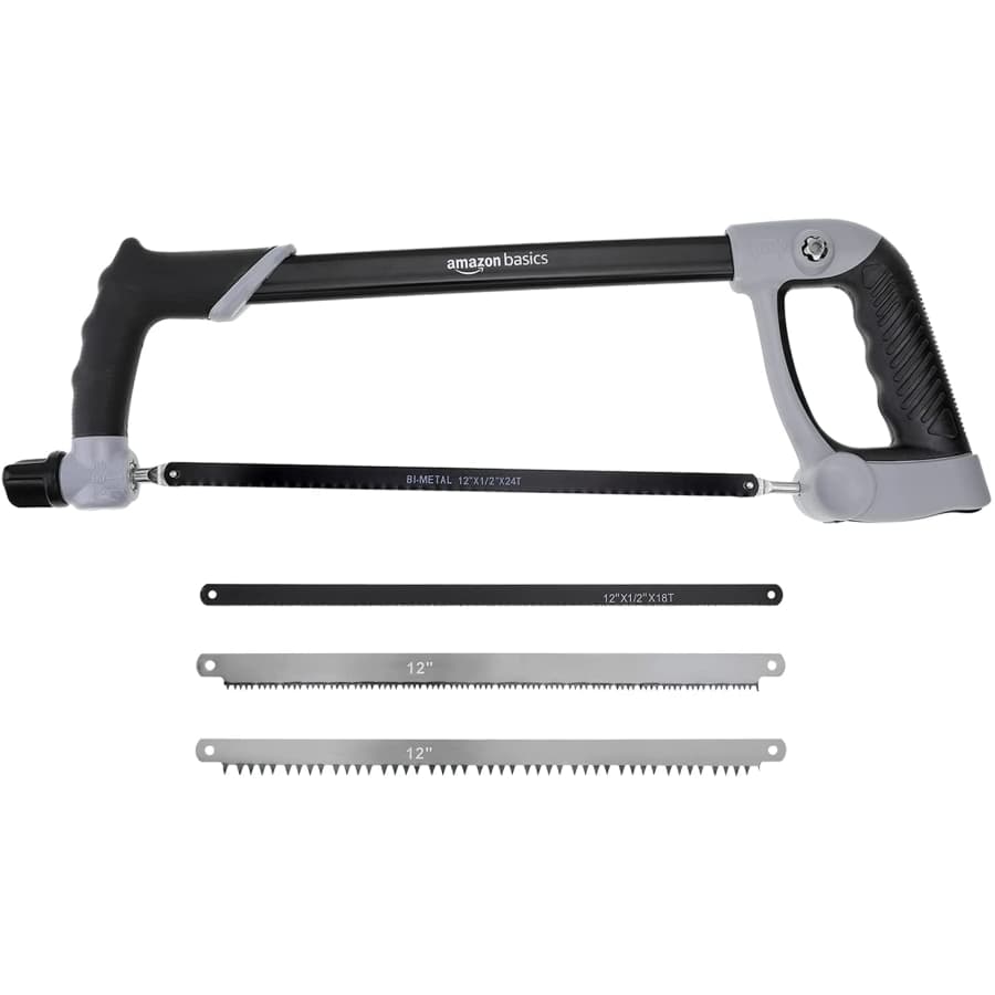 Amazon Basics 4-Piece Hacksaw Blade Set for $10