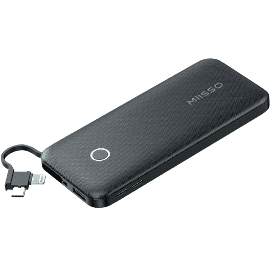 Miiso 10,000mAh Portable Power Bank for $12