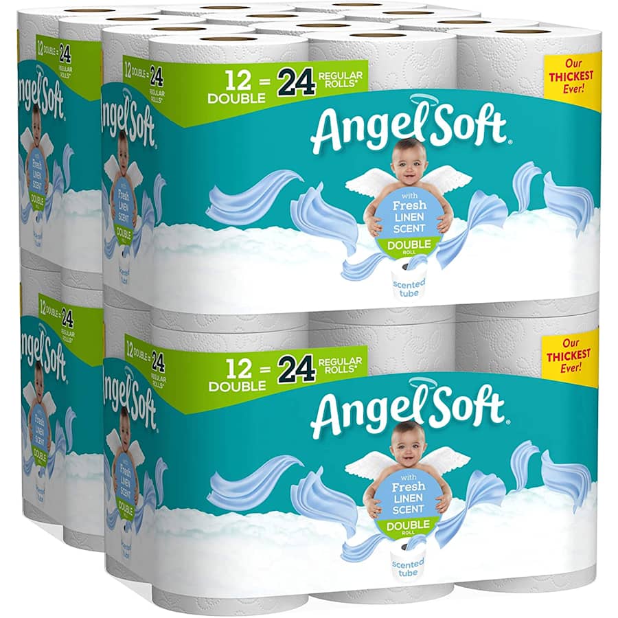 Angel Soft Toilet Paper Double Roll 48-Pack for $23 Angel Soft Toilet Paper Double Roll 48-Pack for $23