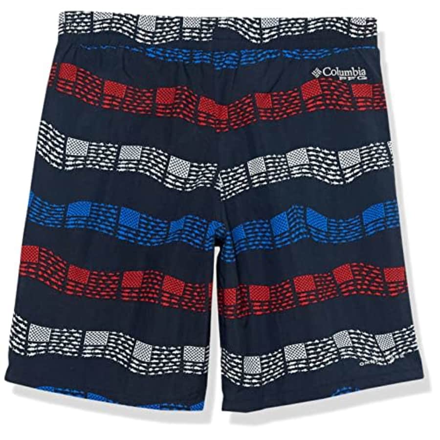 Columbia Toddler Boys Super Backcast Short, Collegiate Navy Flag Stripe, 4T for $22