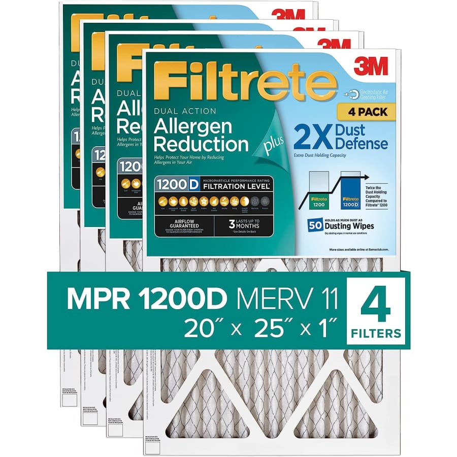 Filtrete 20x25x1 MPR 1200D Air Filters 4-Pack for $78 Filtrete 20x25x1 MPR 1200D Air Filters 4-Pack for $78