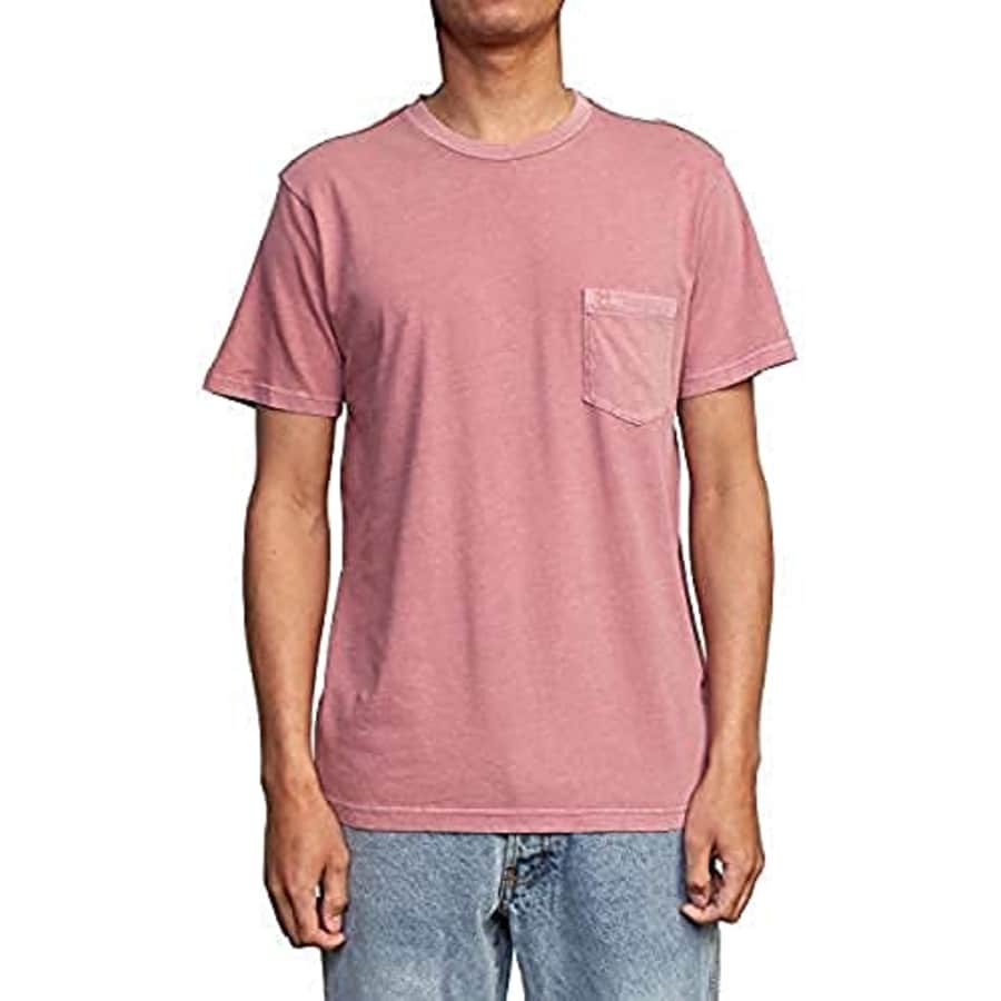 RVCA Men's PTC DYE Short Sleeve Premium Shirt, S/S Pigment Pocket TEE/Plum Berry, Small for $28 RVCA Men's PTC DYE Short Sleeve Premium Shirt, S/S Pigment Pocket TEE/Plum Berry, Small for $28