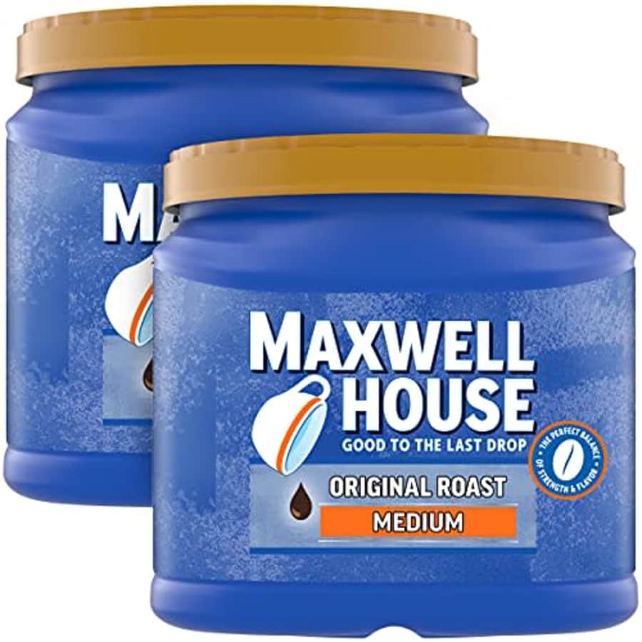 Maxwell House The Original Roast Medium Roast Ground Coffee 30.6 oz Canisters (Pack of 2) for $28