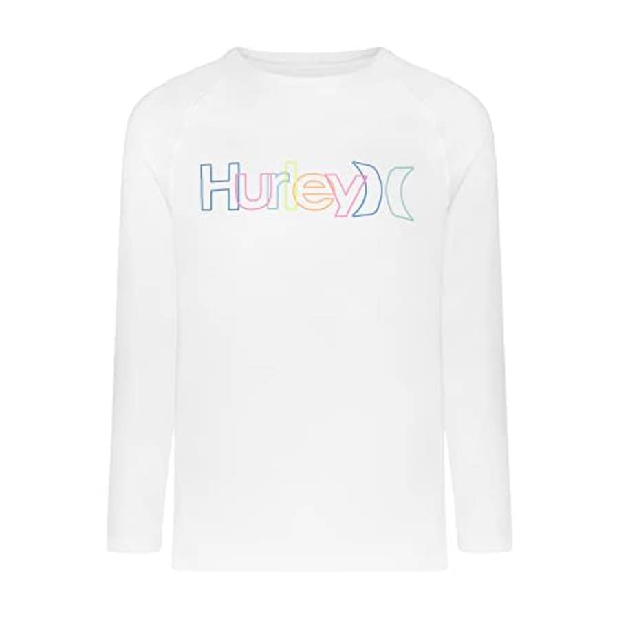 Hurley Men's Standard One and Only Hybrid Long Sleeve T-Shirt, White Multi, Medium for $28