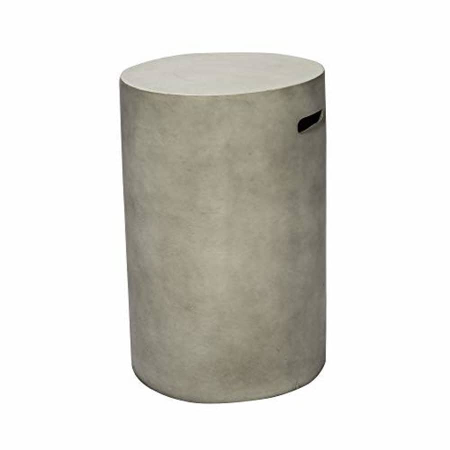 Teamson Home Peaktop Round Gas Canister Storage Table for Outdoor Patio Garden Bakyard Decking, Suitable for for $125