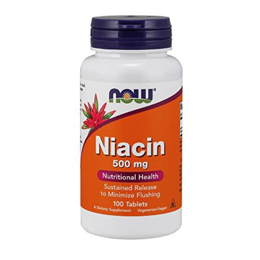 Now Foods NOW Supplements, Niacin (Vitamin B-3) 500 mg, Sustained Release, Nutritional Health, 100 Tablets for $7