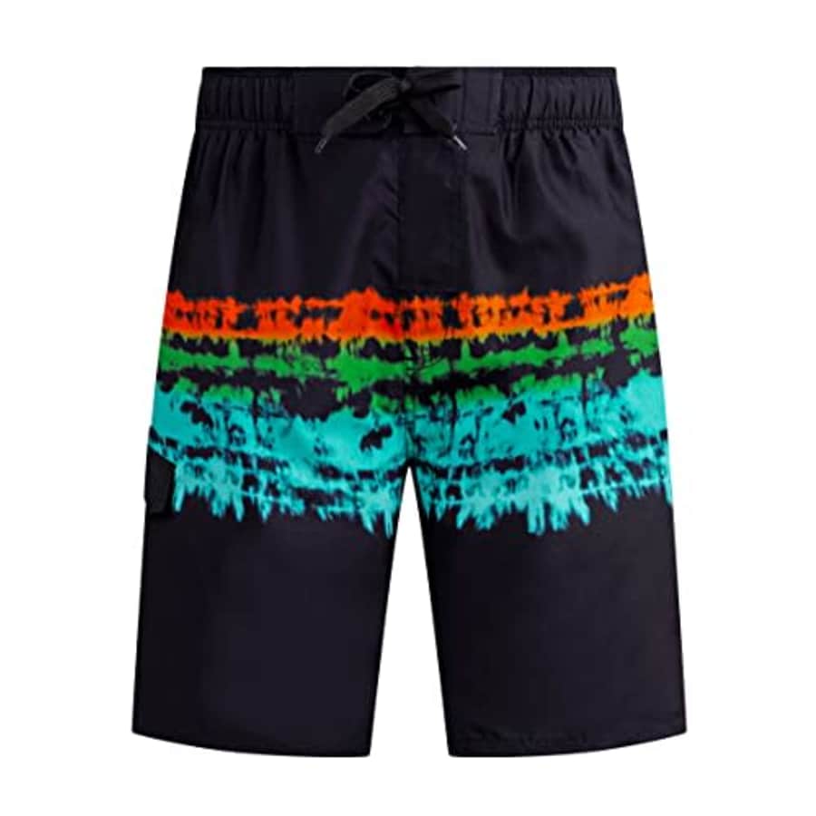 Kanu Surf Men's Standard Infinite Swim Trunks (Regular & Extended Sizes), Prism Black/Green, 5X for $25
