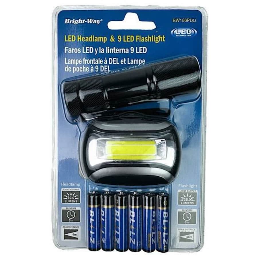 9 LED Flashlight And Headlamp for $6 9 LED Flashlight And Headlamp for $6