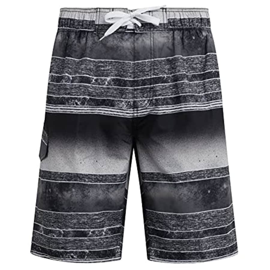 Kanu Surf Men's Swim Trunks (Regular & Extended Sizes), Mileage Black, 4X for $25