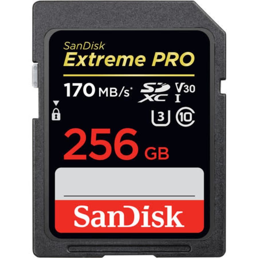 SanDisk 256GB Extreme Pro Class 10 UHS-I U3 SDXC Card for $60