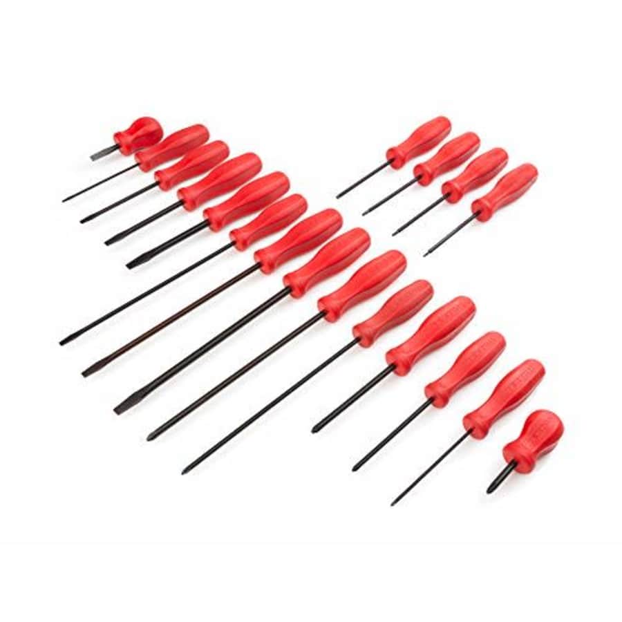 TEKTON Hard-Handle Black Oxide Blade Screwdriver Set, 18-Piece (#0-#2, 1/8-5/16 in, T10-25) | for $127