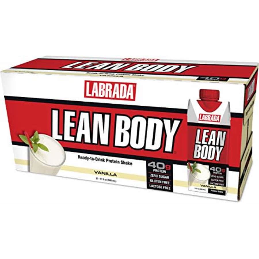 Labrada Nutrition Lean Body Ready-to-Drink Vanilla Protein Shake, 40g Protein, Whey Blend, 0 Sugar, Gluten Free, 22 for $31