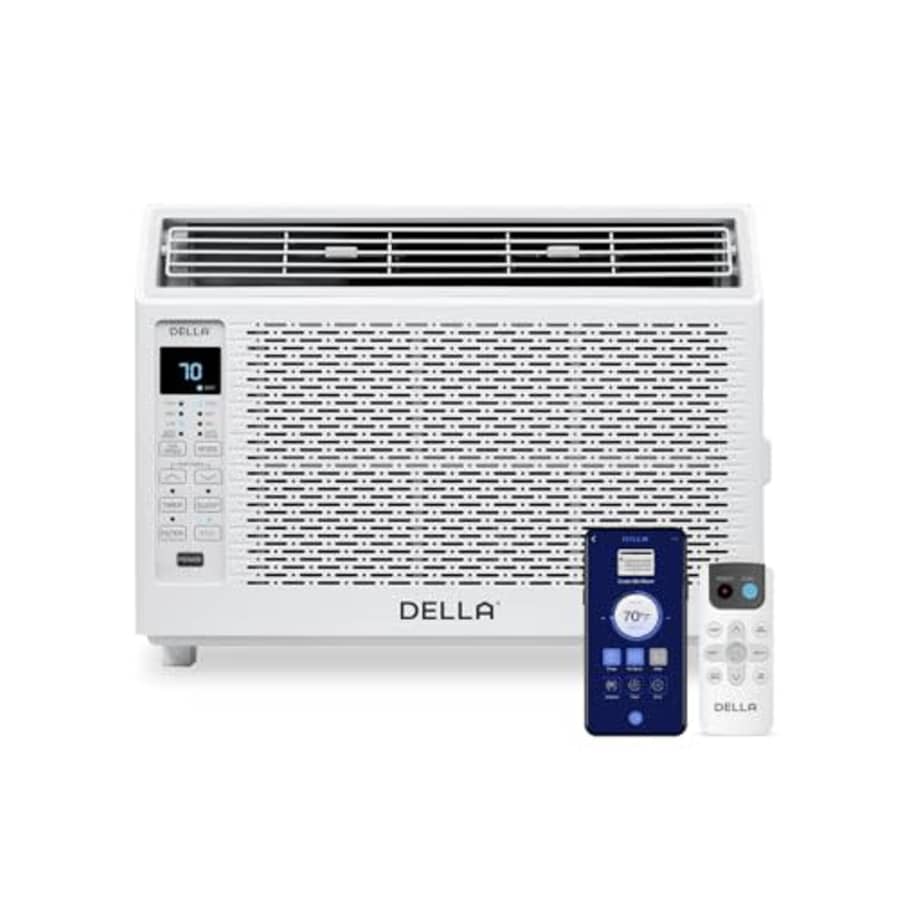 DELLA 6000 BTU Energy Saving Window Air Conditioner, Work with Alexa, Cools Up to 250 Sq. Ft, GEO for $225 DELLA 6000 BTU Energy Saving Window Air Conditioner, Work with Alexa, Cools Up to 250 Sq. Ft, GEO for $225