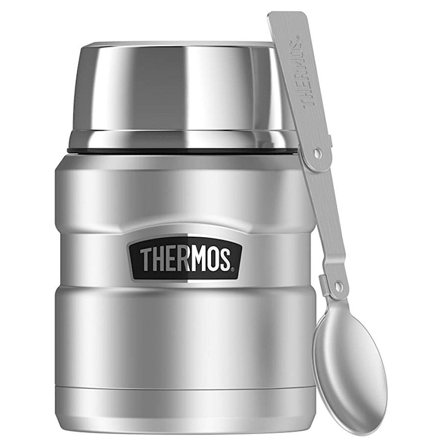 Thermos King 16-oz. Insulated Stainless Steel Food Jar w/ Folding Spoon for $16 Thermos King 16-oz. Insulated Stainless Steel Food Jar w/ Folding Spoon for $16