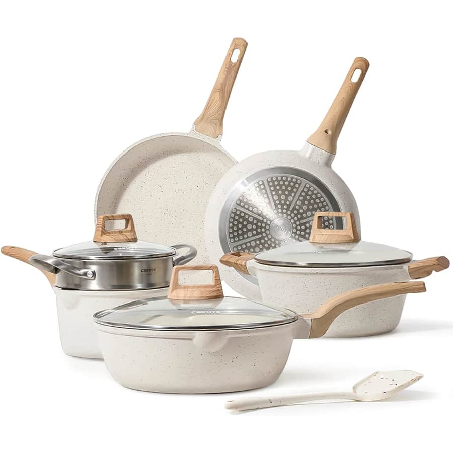 Carote 10-Piece Non-Stick Cookware Set for $80 Carote 10-Piece Non-Stick Cookware Set for $80