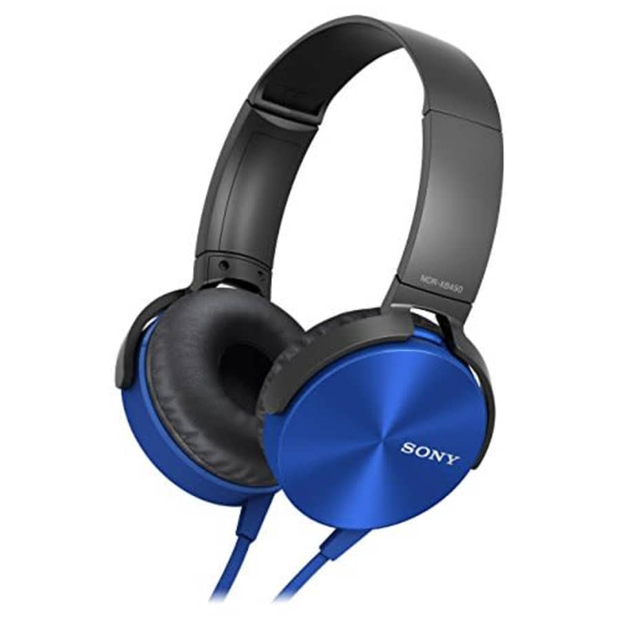 Sony MDR-XB450AP Extra Bass Headphone - Blue (International Version U.S. warranty may not apply) for $60