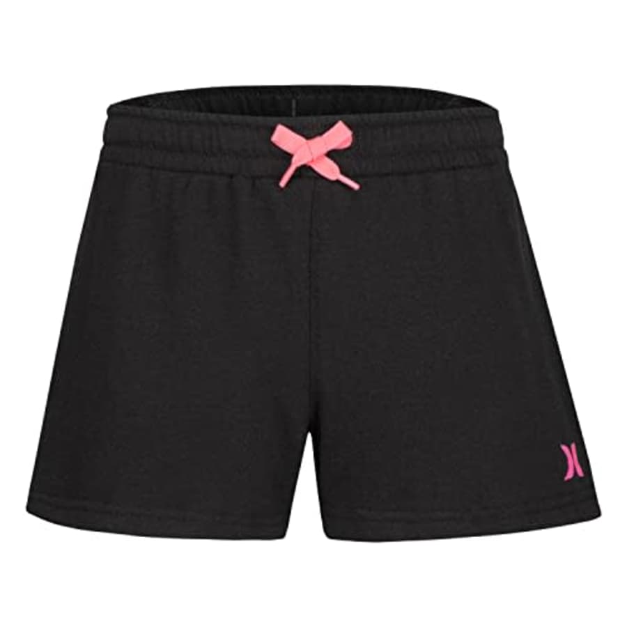Hurley Girls' Knit Pull On Shorts, Black/Multi, M for $16