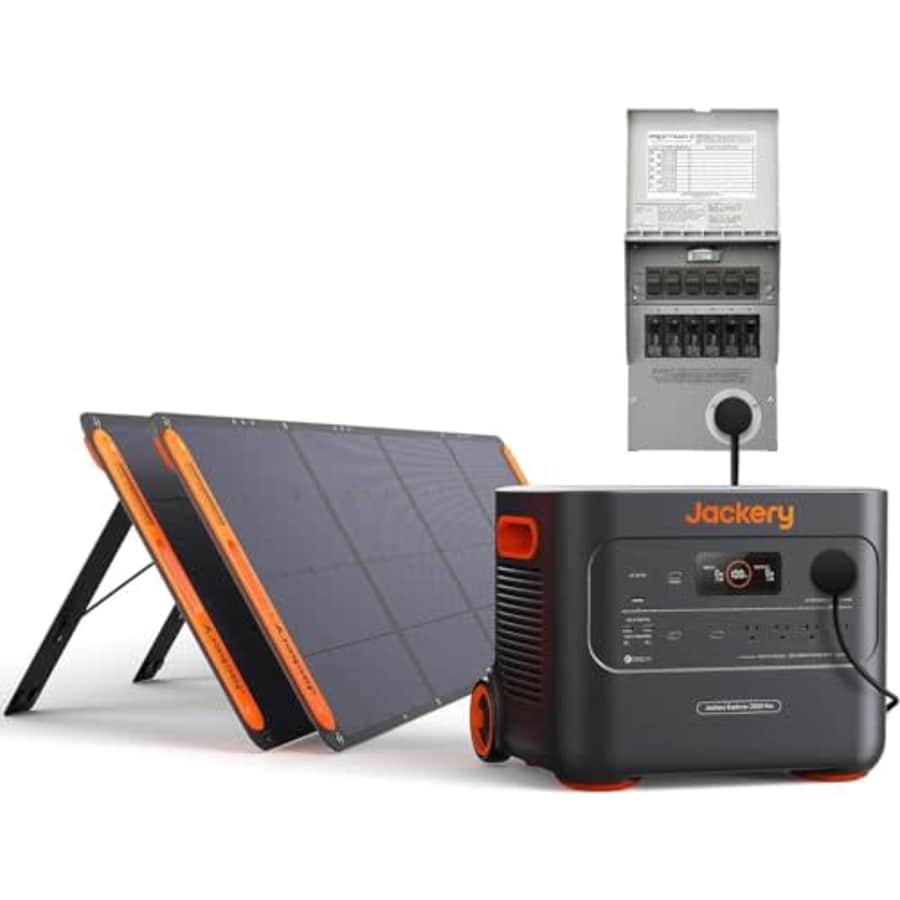 Jackery Explorer 3000 Pro Solar Generator + Manual Transfer Switch, 3024Wh 3000W Portable Power for $2,840