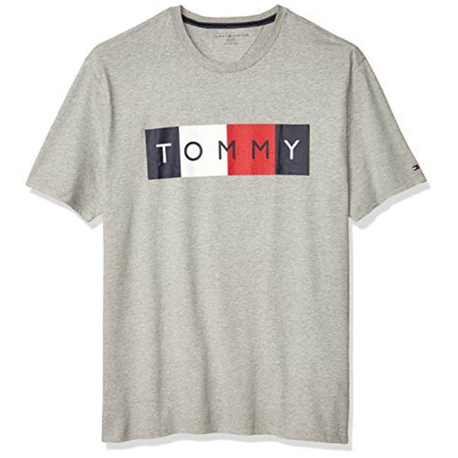 Tommy Hilfiger Men's Sport Short Sleeve Graphic T Shirt, Grey, SM for $21