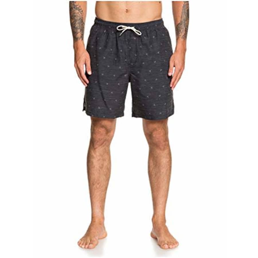 Quiksilver Waterman Men's Airbourne Fishes Volley 18 Swim Trunk Boardshorts, Black, XX-Large for $27