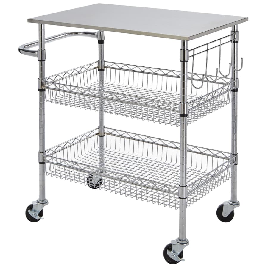 StyleWell Gatefield Large Kitchen Cart w/ Stainless Steel Top for $72...or less
