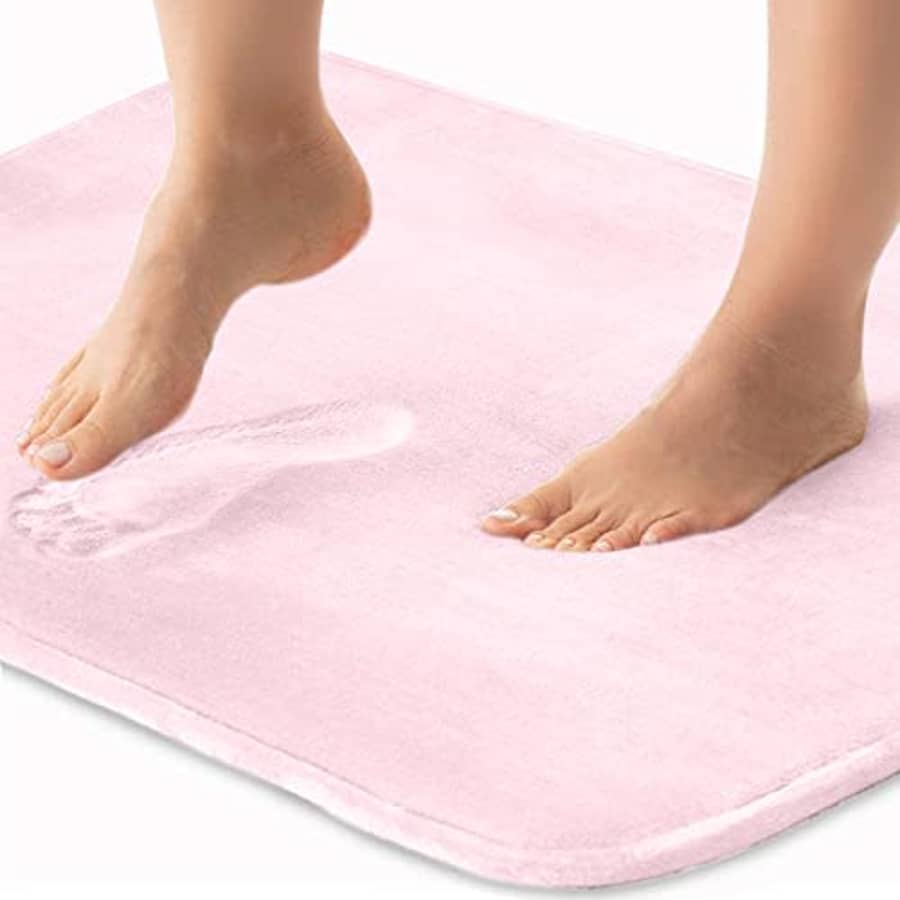 Gorilla Grip Thick Memory Foam Bath Rug, Soft Absorbent Luxury Mats, 42x24, Plush Velvet Topside, for $36