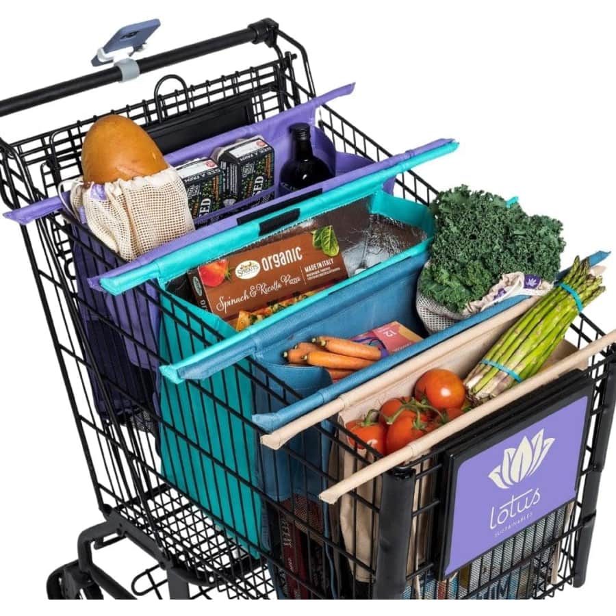 Lotus Reusable Trolley Grocery Cart Bag Set of 4 for $43 Lotus Reusable Trolley Grocery Cart Bag Set of 4 for $43