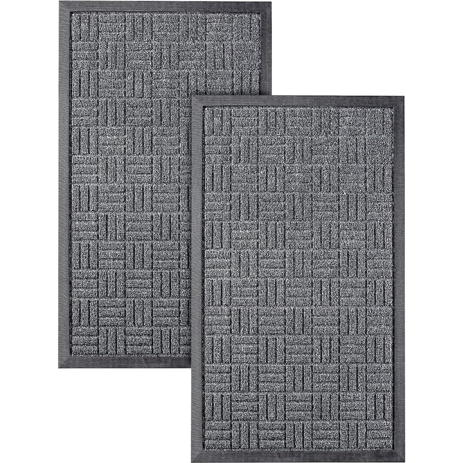 Homwe 29.5" x 17" Front Door Mat 2-Pack for $11