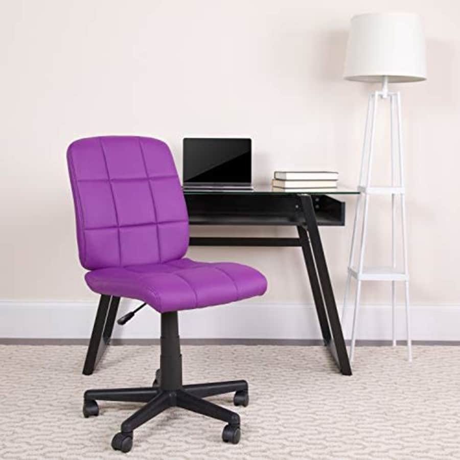 Flash Furniture Mid-Back Purple Quilted Vinyl Swivel Task Office Chair for $75 Flash Furniture Mid-Back Purple Quilted Vinyl Swivel Task Office Chair for $75
