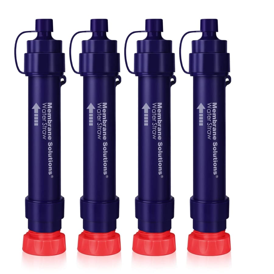 Membrane Solutions 4-Stage Water Filter Straw 4-Pack for $25