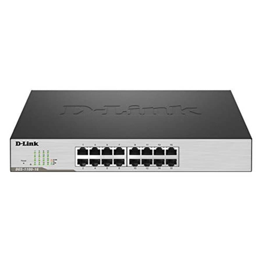 D-Link Fast Ethernet, 16 Port Easy Smart Managed Gigabit Network Internet Desktop (DGS-1100-16), for $169