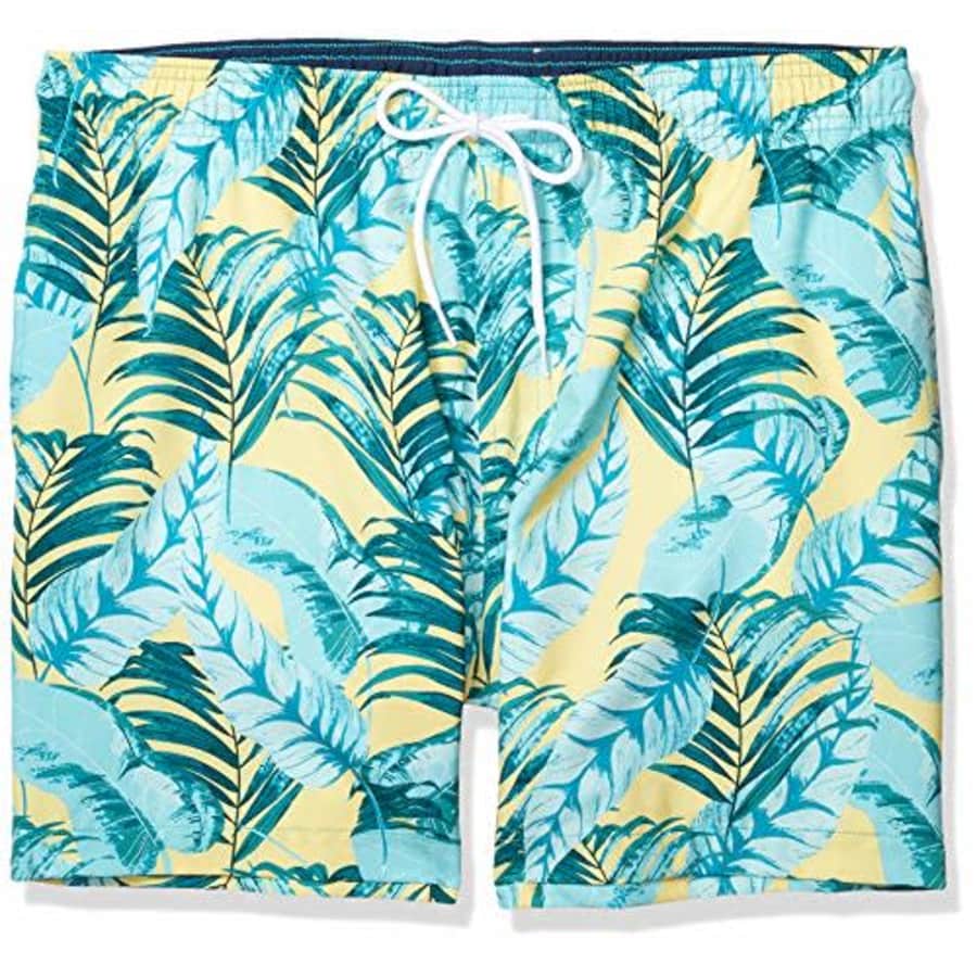 Cubavera Men's Print Swim Trunk, Wasabi, Medium for $22 Cubavera Men's Print Swim Trunk, Wasabi, Medium for $22