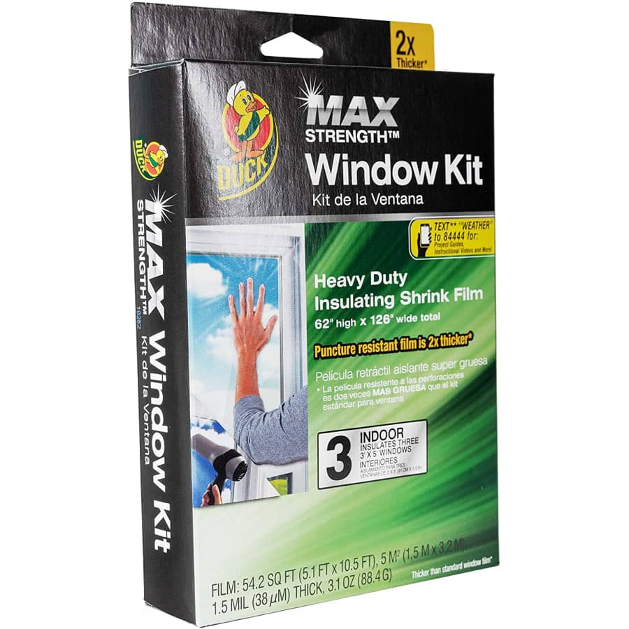 Duck Brand Max Strength Insulating Film 3-Window Kit for $23 Duck Brand Max Strength Insulating Film 3-Window Kit for $23