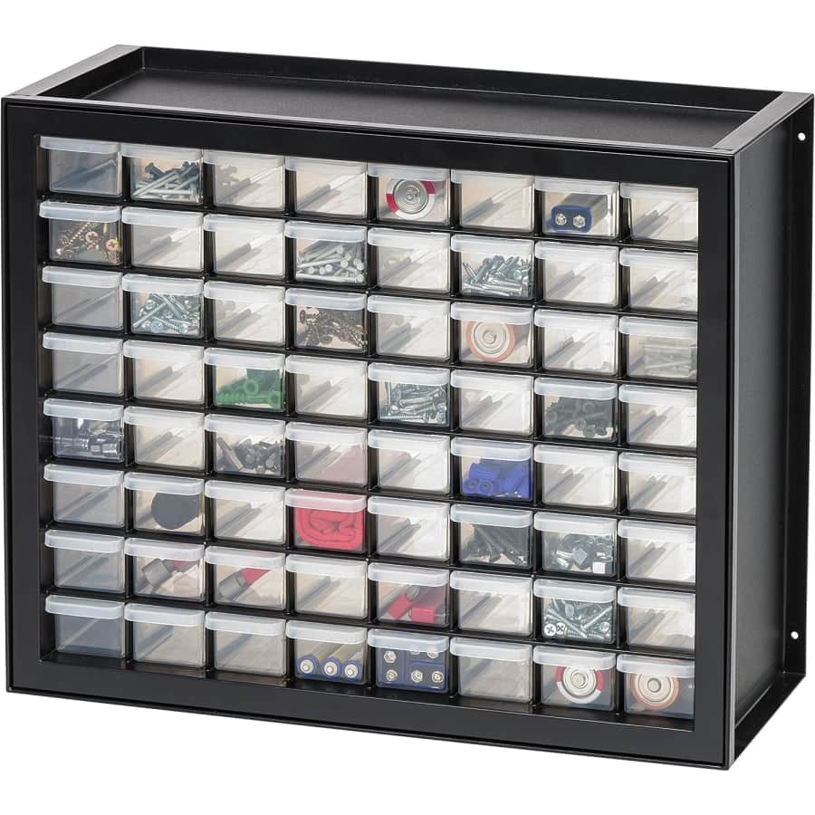 Iris 64-Drawer Parts and Hardware Cabinet: $35.99
