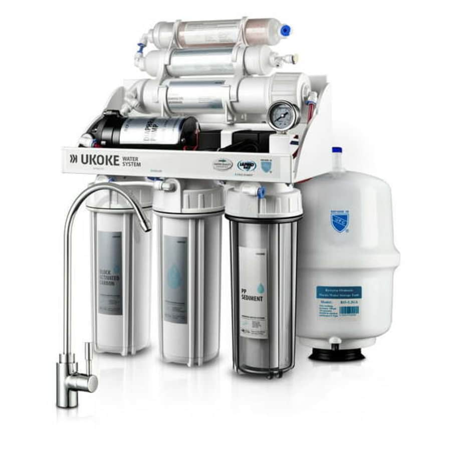 Ukoke 6-Stage Reverse Osmosis Water Filtration System w/ Pump for $127 Ukoke 6-Stage Reverse Osmosis Water Filtration System w/ Pump for $127