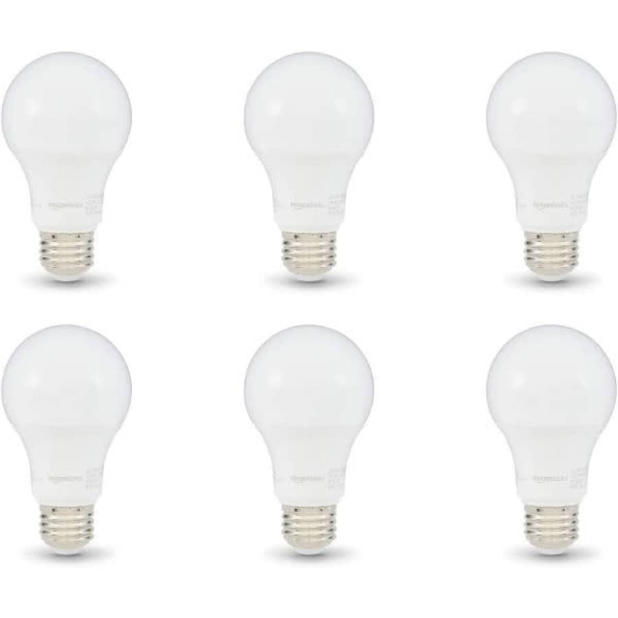 Amazon Basics 60W Equivalent A19 LED Light Bulb 6-Pack for $10