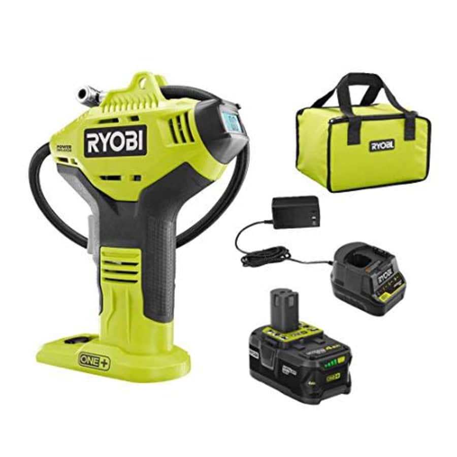 Ryobi P737D 18-Volt ONE+ Cordless High Pressure Inflator with Digital Gauge, 4.0 Ah 18-Volt ONE+ for $146